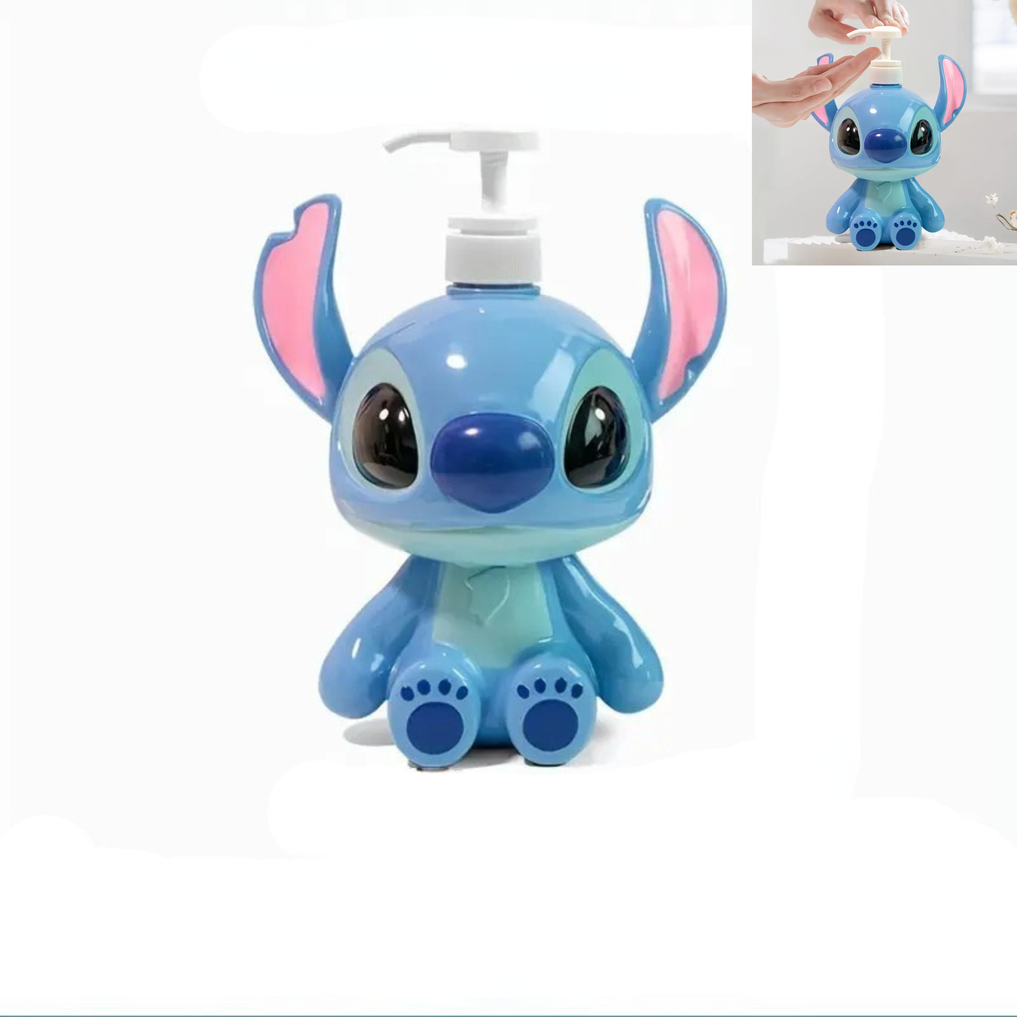 Dispensador de jabón o loción con temática de Stitch