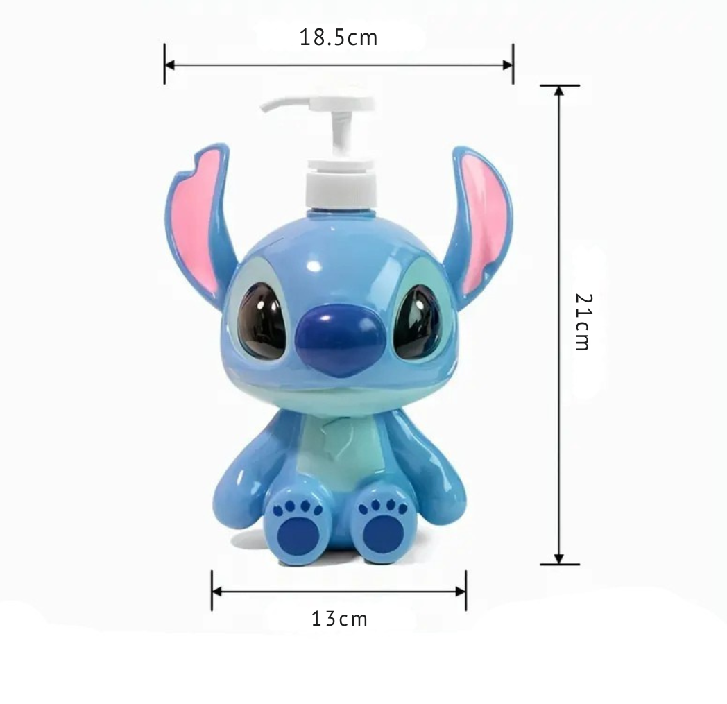 Dispensador de jabón o loción con temática de Stitch