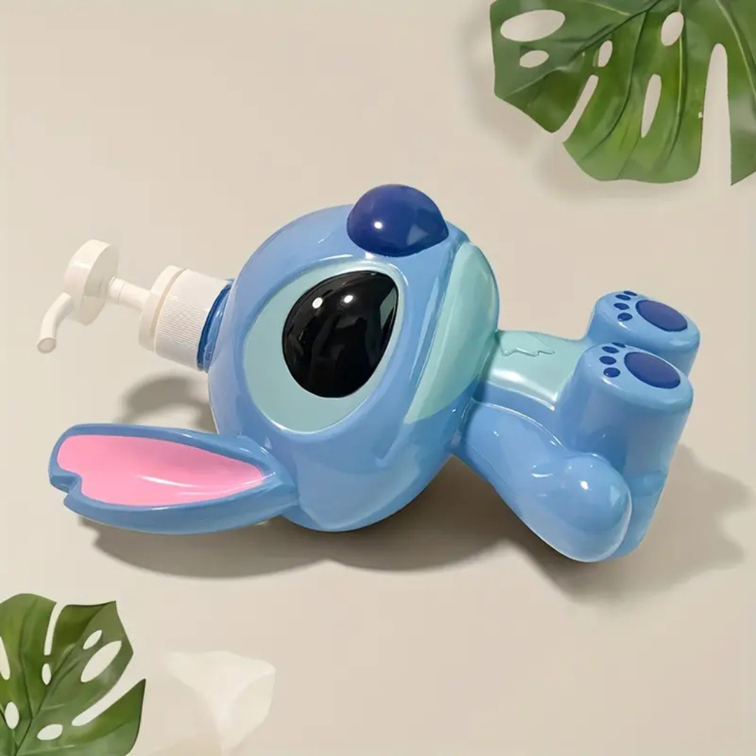 Dispensador de jabón o loción con temática de Stitch